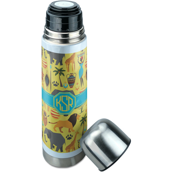 African Safari Thermos - Lid Off