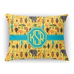 African Safari Rectangular Throw Pillow Case (Personalized)