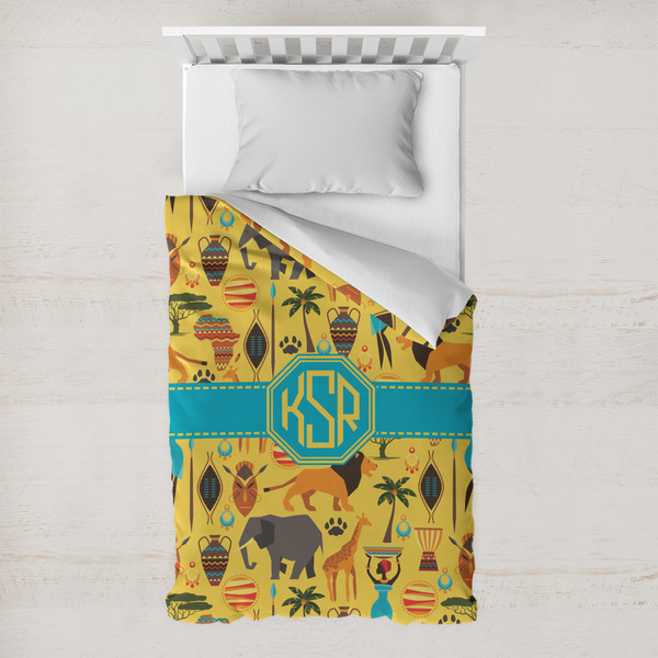 Custom African Safari Toddler Duvet Cover w/ Monogram