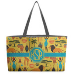 African Safari Beach Totes Bag - w/ Black Handles (Personalized)