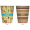 African Safari Trash Can White - Front and Back - Apvl