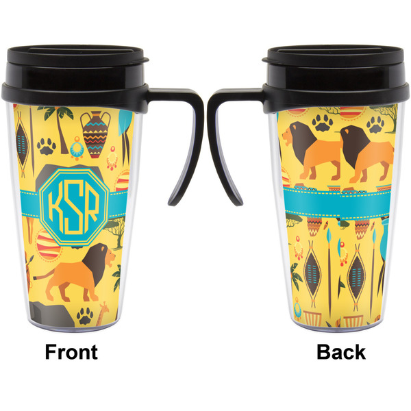 African Safari Travel Mug with Black Handle - Approval