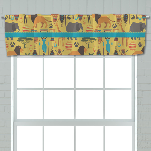 African Safari Valance - Closeup on window