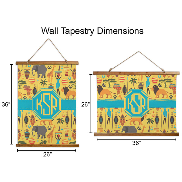 African Safari Wall Hanging Tapestries - Parent/Sizing