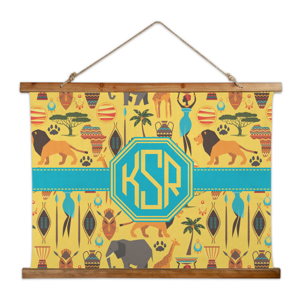 Custom African Safari Wall Hanging Tapestry - Wide (Personalized)