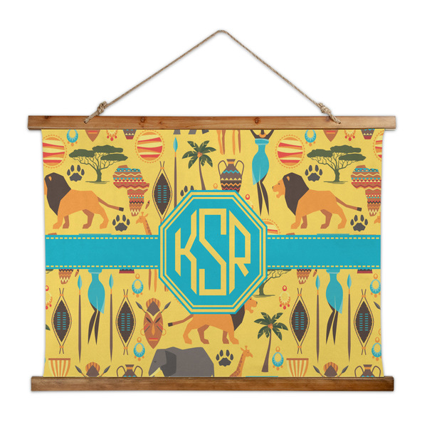 Custom African Safari Wall Hanging Tapestry - Wide (Personalized)