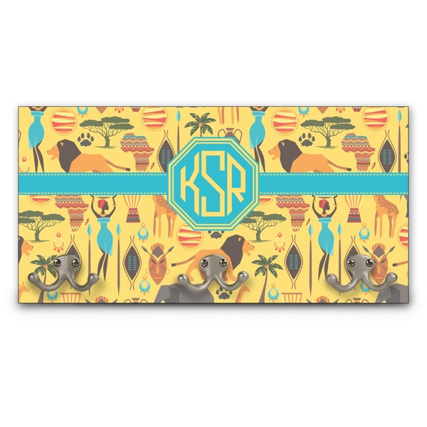 Custom African Safari Wall Mounted Coat Rack (Personalized)