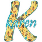 African Safari Name & Initial Decal - Custom Sized (Personalized)