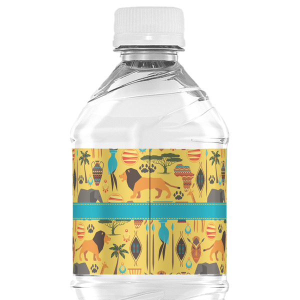 African Safari Water Bottle Label - Back View