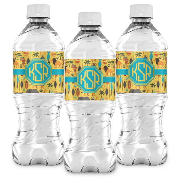 African Safari Water Bottle Labels - Front View