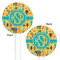 African Safari White Plastic 5.5" Stir Stick - Double Sided - Round - Front & Back