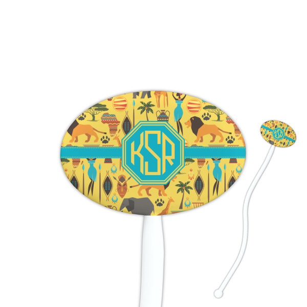 Custom African Safari Oval Plastic Stir Sticks (Personalized)