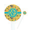 African Safari 7" Round Plastic Stir Sticks - White - Single Sided (Personalized)
