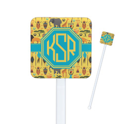 African Safari Square Plastic Stir Sticks (Personalized)