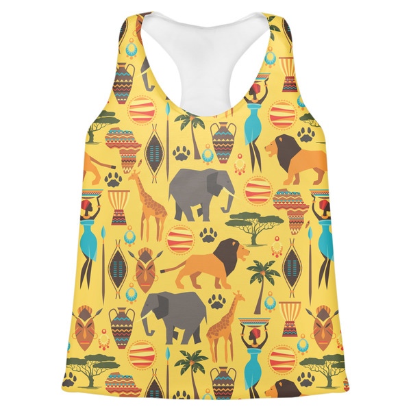 Custom African Safari Womens Racerback Tank Top - X Small
