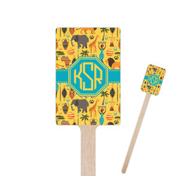 African Safari 6.25" Rectangle Wooden Stir Sticks - Double Sided (Personalized)