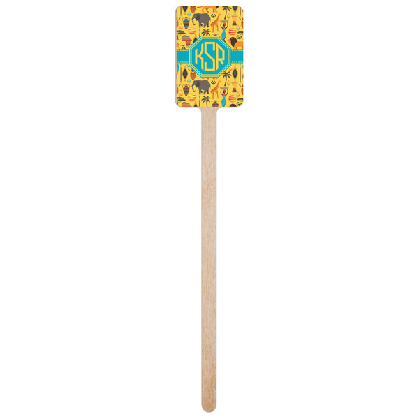 African Safari Wooden 6.25" Stir Stick - Rectangular - Single Stick