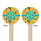 African Safari Wooden 6" Stir Stick - Round - Double Sided - Front & Back