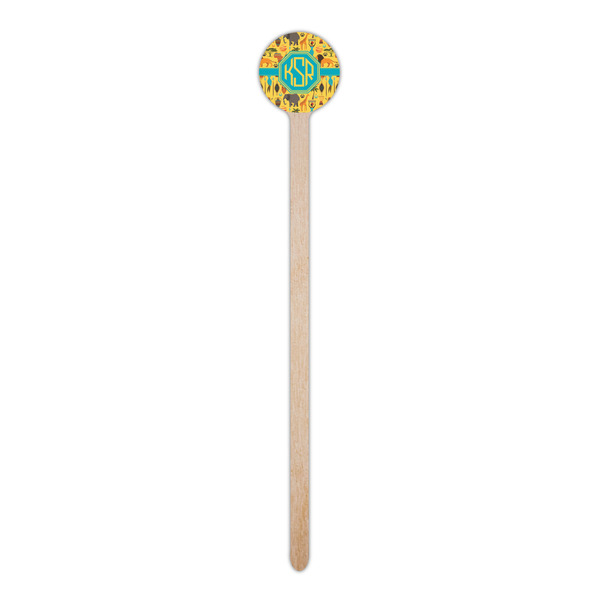 African Safari Wooden 6" Stir Stick - Round - Single Stick