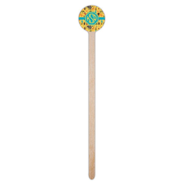 African Safari Wooden 7.5" Stir Stick - Round - Single Stick