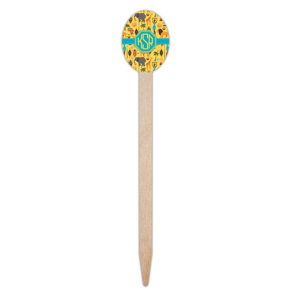 African Safari Wooden Food Pick - Oval - Single Pick