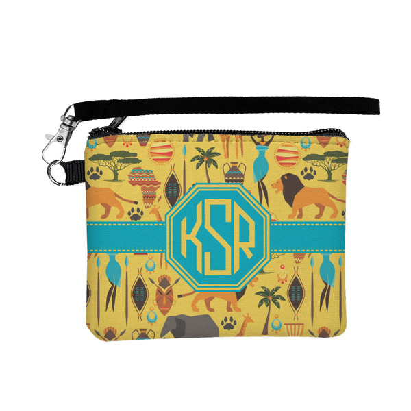 Custom African Safari Wristlet ID Case w/ Monogram