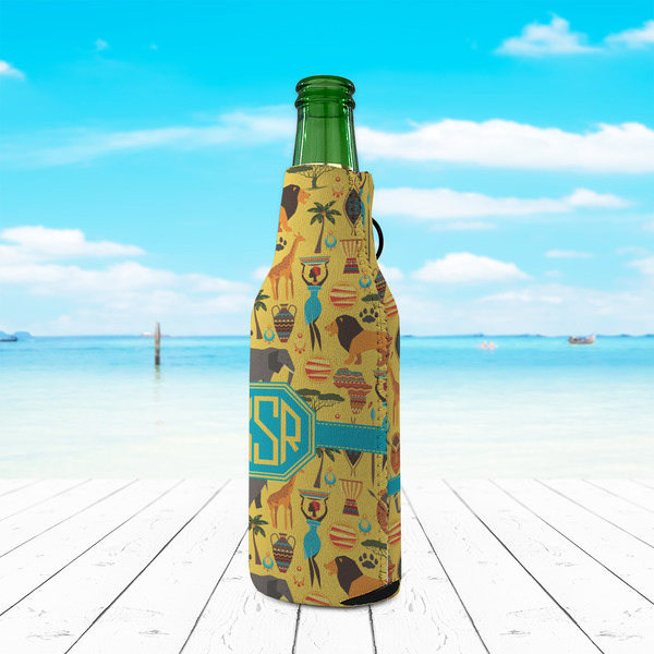 African Safari Zipper Bottle Cooler - LIFESTYLE