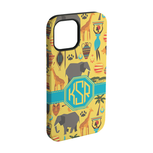 Custom African Safari iPhone Case - Rubber Lined - iPhone 15 Pro (Personalized)