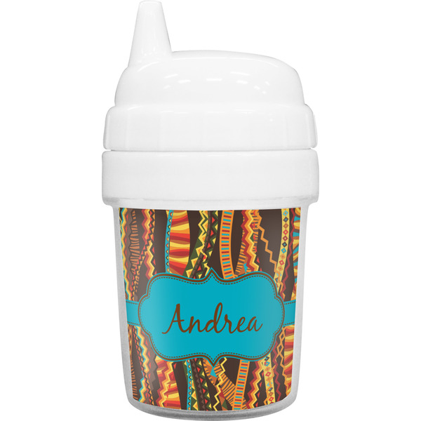 Custom Tribal Ribbons Baby Sippy Cup (Personalized)