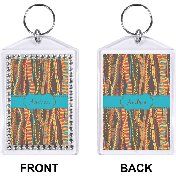African Ribbons Bling Keychain (Front + Back)