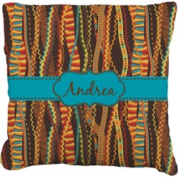 Tribal Ribbons Faux-Linen Throw Pillow 16" (Personalized)