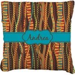 Tribal Ribbons Faux-Linen Throw Pillow 18" (Personalized)