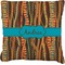 African Ribbons Burlap Pillow 18"