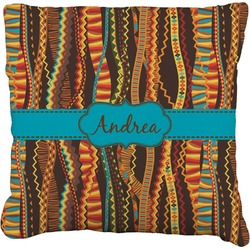 Tribal Ribbons Faux-Linen Throw Pillow 20" (Personalized)