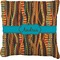 African Ribbons Burlap Pillow 22"