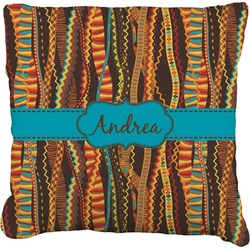 Tribal Ribbons Faux-Linen Throw Pillow 26" (Personalized)