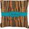 African Ribbons Burlap Pillow 24"