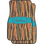 Tribal Ribbons Car Floor Mats (Front Seat) (Personalized)