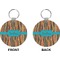 African Ribbons Circle Keychain (Front + Back)