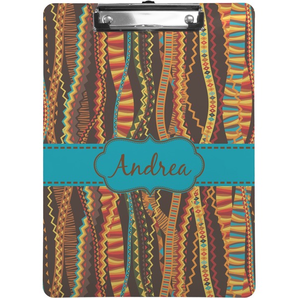 Custom Tribal Ribbons Clipboard (Letter Size) (Personalized)