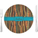 Tribal Ribbons Glass Lunch / Dinner Plate 10" (Personalized)
