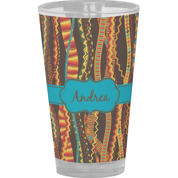 Custom Tribal Ribbons Pint Glass - Full Color (Personalized)