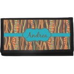 Tribal Ribbons Canvas Checkbook Cover (Personalized)