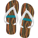 Tribal Ribbons Flip Flops - Medium (Personalized)