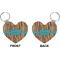 African Ribbons Heart Keychain (Front + Back)