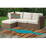 Tribal Ribbons Indoor / Outdoor Rug - Custom Size w/ Name or Text