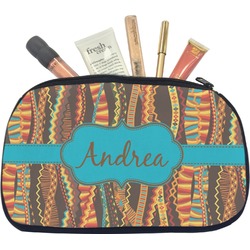Tribal Ribbons Makeup / Cosmetic Bag - Medium (Personalized)
