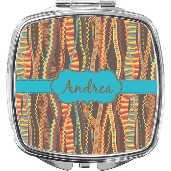 Custom Tribal Ribbons Compact Makeup Mirror (Personalized)
