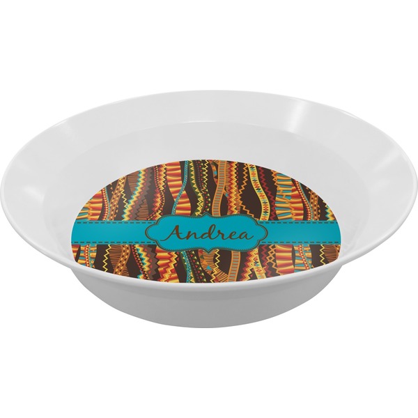 Custom Tribal Ribbons Melamine Bowl (Personalized)
