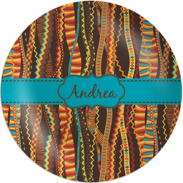 Custom Tribal Ribbons Melamine Plate (Personalized)